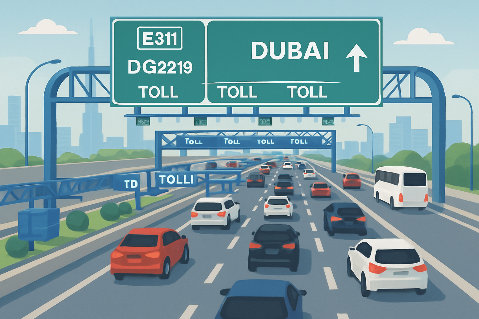 Efficient traffic management on Dubai paid roads